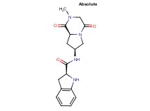 (2S)-N-[(7S,8aS)-2-methyl-1,4-dioxooctahydropyrrolo[1,2-a]pyrazin-7-yl]indoline-2-carboxamide