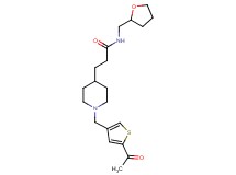 3-{1-[(5-acetyl-3-thienyl)methyl]-4-piperidinyl}-N-(tetrahydro-2-furanylmethyl)propanamide