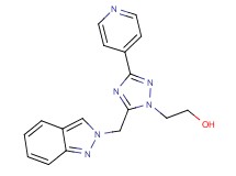 2-[5-(2H-indazol-2-ylmethyl)-3-pyridin-4-yl-1H-1,2,4-triazol-1-yl]ethanol