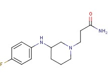 3-{3-[(4-fluorophenyl)amino]-1-piperidinyl}propanamide