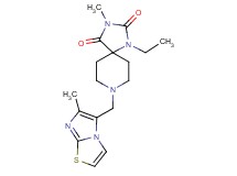 1-ethyl-3-methyl-8-[(6-methylimidazo[2,1-b][1,3]thiazol-5-yl)methyl]-1,3,8-triazaspiro[4.5]decane-2,4-dione