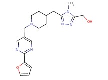 {5-[(1-{[2-(2-furyl)pyrimidin-5-yl]methyl}piperidin-4-yl)methyl]-4-methyl-4H-1,2,4-triazol-3-yl}methanol