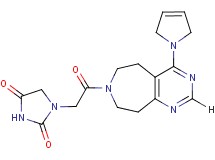 1-{2-[4-(2,5-dihydro-1H-pyrrol-1-yl)-5,6,8,9-tetrahydro-7H-pyrimido[4,5-d]azepin-7-yl]-2-oxoethyl}imidazolidine-2,4-dione