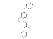 1-{4-[(4,4-difluoropiperidin-1-yl)methyl]-2-methoxyphenoxy}-3-morpholin-4-ylpropan-2-ol