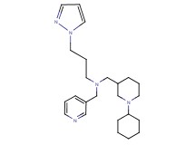 N-[(1-cyclohexyl-3-piperidinyl)methyl]-3-(1H-pyrazol-1-yl)-N-(3-pyridinylmethyl)-1-propanamine