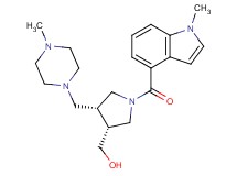 {(3R*,4R*)-1-[(1-methyl-1H-indol-4-yl)carbonyl]-4-[(4-methylpiperazin-1-yl)methyl]pyrrolidin-3-yl}methanol
