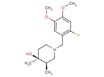 (3R*,4S*)-1-(2-fluoro-4,5-dimethoxybenzyl)-3,4-dimethylpiperidin-4-ol