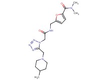N,N-dimethyl-5-{[({5-[(4-methylpiperidin-1-yl)methyl]-1H-tetrazol-1-yl}acetyl)amino]methyl}-2-furamide