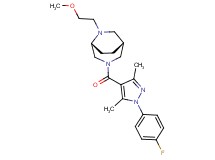 (1R*,5R*)-3-{[1-(4-fluorophenyl)-3,5-dimethyl-1H-pyrazol-4-yl]carbonyl}-6-(2-methoxyethyl)-3,6-diazabicyclo[3.2.2]nonane
