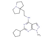 6-cyclopentyl-1-methyl-N-[2-(tetrahydro-1H-pyrrolizin-7a(5H)-yl)ethyl]-1H-pyrazolo[3,4-d]pyrimidin-4-amine