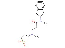 N~1~-(2,3-dihydro-1H-inden-2-yl)-N~3~-(1,1-dioxidotetrahydro-3-thienyl)-N~1~,N~3~-dimethyl-beta-alaninamide