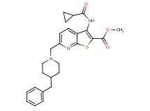 methyl 6-[(4-benzyl-1-piperidinyl)methyl]-3-[(cyclopropylcarbonyl)amino]thieno[2,3-b]pyridine-2-carboxylate