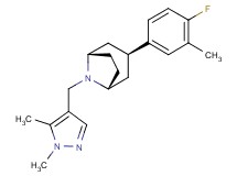 (3-endo)-8-[(1,5-dimethyl-1H-pyrazol-4-yl)methyl]-3-(4-fluoro-3-methylphenyl)-8-azabicyclo[3.2.1]octane