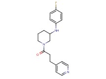 N-(4-fluorophenyl)-1-[3-(4-pyridinyl)propanoyl]-3-piperidinamine