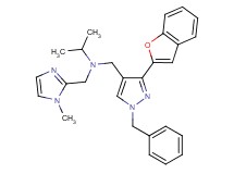 N-{[3-(1-benzofuran-2-yl)-1-benzyl-1H-pyrazol-4-yl]methyl}-N-[(1-methyl-1H-imidazol-2-yl)methyl]-2-propanamine