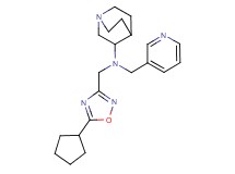N-[(5-cyclopentyl-1,2,4-oxadiazol-3-yl)methyl]-N-(3-pyridinylmethyl)quinuclidin-3-amine