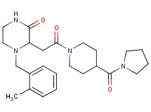 4-(2-methylbenzyl)-3-{2-oxo-2-[4-(1-pyrrolidinylcarbonyl)-1-piperidinyl]ethyl}-2-piperazinone
