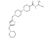 N-isopropyl-1'-{[4-(1-piperidinylmethyl)-2-thienyl]methyl}-1,4'-bipiperidine-4-carboxamide