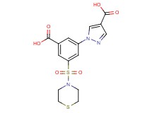 1-[3-carboxy-5-(thiomorpholin-4-ylsulfonyl)phenyl]-1H-pyrazole-4-carboxylic acid