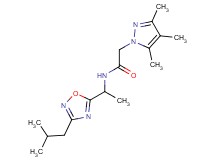 N-[1-(3-isobutyl-1,2,4-oxadiazol-5-yl)ethyl]-2-(3,4,5-trimethyl-1H-pyrazol-1-yl)acetamide