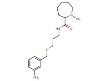 1-methyl-N-{3-[(3-methylbenzyl)thio]propyl}-2-azepanecarboxamide