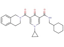 N-(cyclohexylmethyl)-1-cyclopropyl-5-(3,4-dihydro-2(1H)-isoquinolinylcarbonyl)-4-oxo-1,4-dihydro-3-pyridinecarboxamide