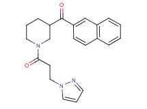 2-naphthyl{1-[3-(1H-pyrazol-1-yl)propanoyl]-3-piperidinyl}methanone
