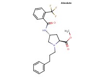 methyl (4R)-1-(3-phenylpropyl)-4-{[2-(trifluoromethyl)benzoyl]amino}-L-prolinate