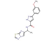 N-(1-imidazo[2,1-b][1,3,4]thiadiazol-6-ylethyl)-3-(3-methoxyphenyl)-1H-pyrazole-5-carboxamide