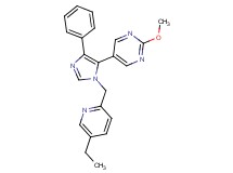 5-{1-[(5-ethylpyridin-2-yl)methyl]-4-phenyl-1H-imidazol-5-yl}-2-methoxypyrimidine
