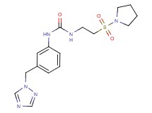 N-[2-(pyrrolidin-1-ylsulfonyl)ethyl]-N'-[3-(1H-1,2,4-triazol-1-ylmethyl)phenyl]urea