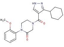 4-[(3-cyclohexyl-1H-pyrazol-4-yl)carbonyl]-1-(2-methoxyphenyl)-2-piperazinone