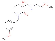 3-hydroxy-1-(3-methoxybenzyl)-3-{[(2-methoxyethyl)amino]methyl}piperidin-2-one