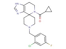 1'-(2-chloro-4-fluorobenzyl)-5-(cyclopropylcarbonyl)-1,5,6,7-tetrahydrospiro[imidazo[4,5-c]pyridine-4,4'-piperidine]