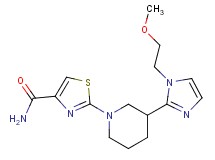 2-{3-[1-(2-methoxyethyl)-1H-imidazol-2-yl]-1-piperidinyl}-1,3-thiazole-4-carboxamide