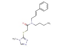 N-butyl-2-[(4-methyl-4H-1,2,4-triazol-3-yl)thio]-N-[(2E)-3-phenylprop-2-en-1-yl]acetamide