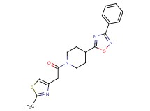 1-[(2-methyl-1,3-thiazol-4-yl)acetyl]-4-(3-phenyl-1,2,4-oxadiazol-5-yl)piperidine