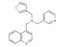(pyridin-3-ylmethyl)(quinolin-4-ylmethyl)(3-thienylmethyl)amine