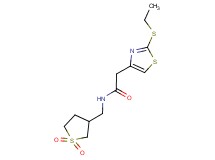 N-[(1,1-dioxidotetrahydro-3-thienyl)methyl]-2-[2-(ethylthio)-1,3-thiazol-4-yl]acetamide