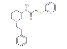 N-methyl-N-[1-(2-phenylethyl)-3-piperidinyl]-2-(2-pyridinylthio)acetamide