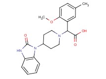(2-methoxy-5-methylphenyl)[4-(2-oxo-2,3-dihydro-1H-benzimidazol-1-yl)piperidin-1-yl]acetic acid