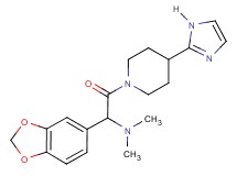 1-(1,3-benzodioxol-5-yl)-2-[4-(1H-imidazol-2-yl)-1-piperidinyl]-N,N-dimethyl-2-oxoethanamine