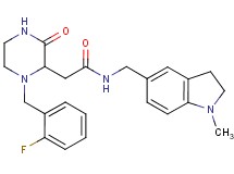 2-[1-(2-fluorobenzyl)-3-oxo-2-piperazinyl]-N-[(1-methyl-2,3-dihydro-1H-indol-5-yl)methyl]acetamide