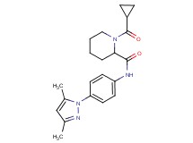 1-(cyclopropylcarbonyl)-N-[4-(3,5-dimethyl-1H-pyrazol-1-yl)phenyl]piperidine-2-carboxamide