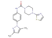 N-[4-(3,5-dimethyl-1H-pyrazol-1-yl)phenyl]-4-(1,3-thiazol-2-yl)piperazine-1-carboxamide