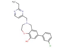 7-(3-chlorophenyl)-4-[(2-ethylpyrimidin-4-yl)methyl]-2,3,4,5-tetrahydro-1,4-benzoxazepin-9-ol