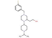 2-[4-(3-fluorobenzyl)-1-(1-isopropyl-4-piperidinyl)-2-piperazinyl]ethanol