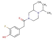 4-[2-(3-ethyl-4-isopropyl-1-piperazinyl)-2-oxoethyl]-2-fluorophenol