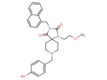 8-(4-hydroxybenzyl)-1-(2-methoxyethyl)-3-(1-naphthylmethyl)-1,3,8-triazaspiro[4.5]decane-2,4-dione