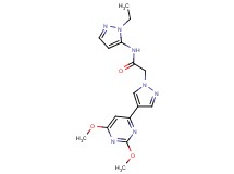 2-[4-(2,6-dimethoxypyrimidin-4-yl)-1H-pyrazol-1-yl]-N-(1-ethyl-1H-pyrazol-5-yl)acetamide